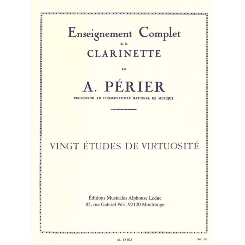 Perier  20 Études De Virtuosité www.birdlandjazz.it