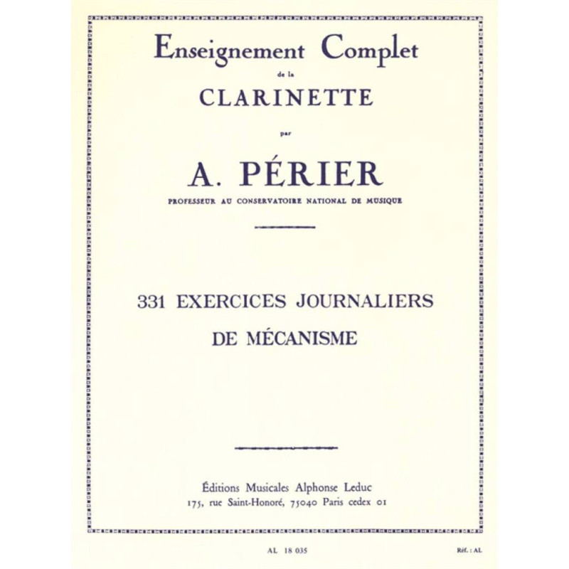 Perier 331 Exercices Journaliers de mécanisme,