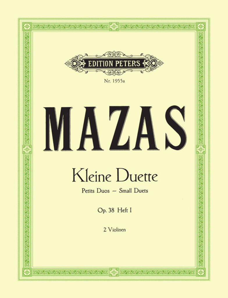 Mazas - Kleine Duette Op. 38 Heft 1 (for 2 Violins)