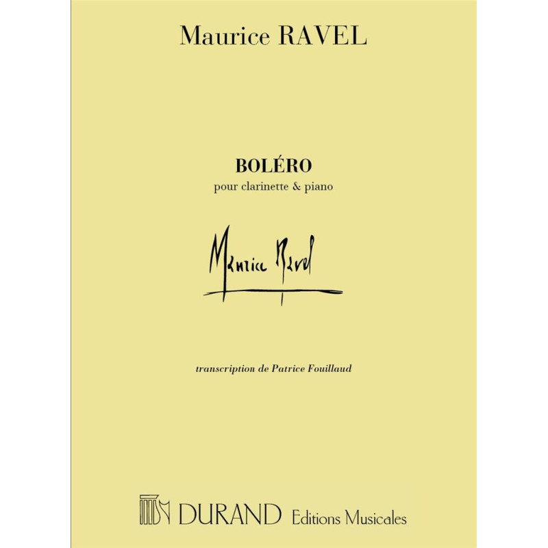 Maurice Ravel Bolero pour Clarinette www.birdlandjazz.it