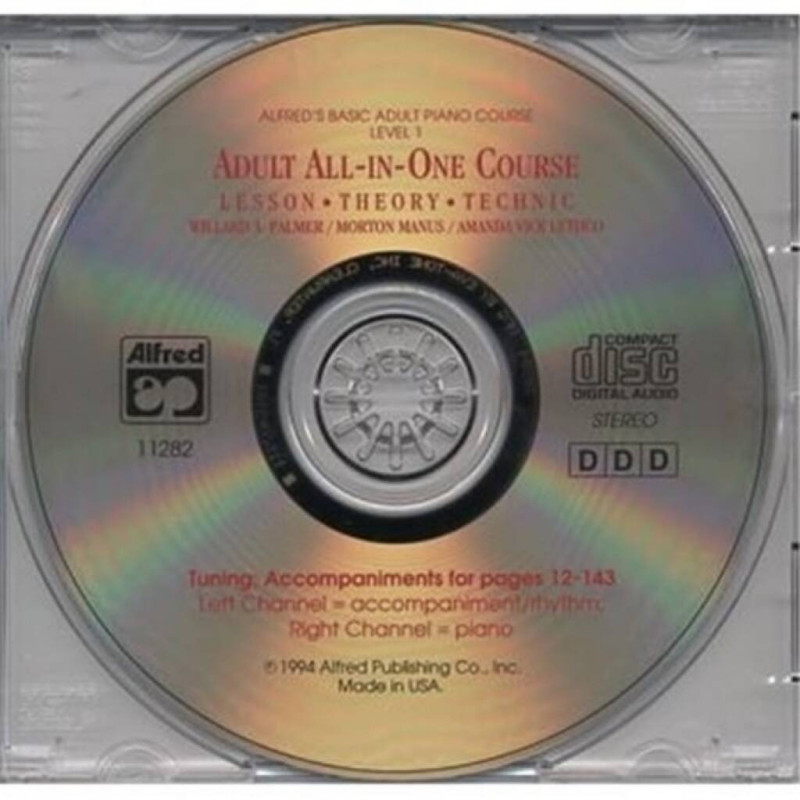 Alfred Basic Adult Piano Course Level 1 CD,