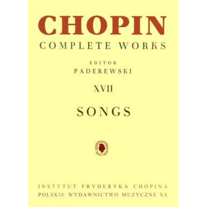 Paderewski Chopin Complete Works XVII Songs,