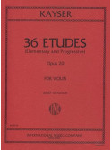 Kayser 36 Elementary Progressive Studies Op. 20 Violin,