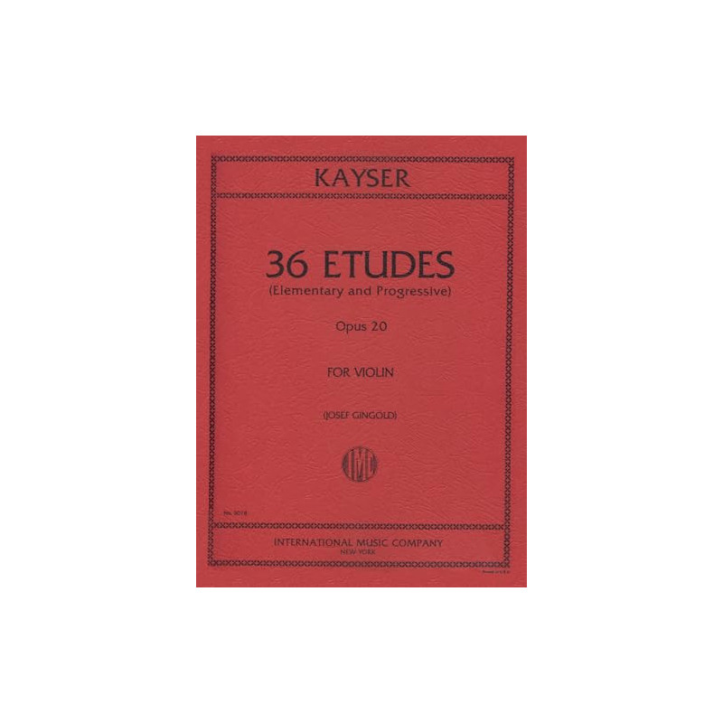 Kayser 36 Elementary Progressive Studies Op. 20 Violin,