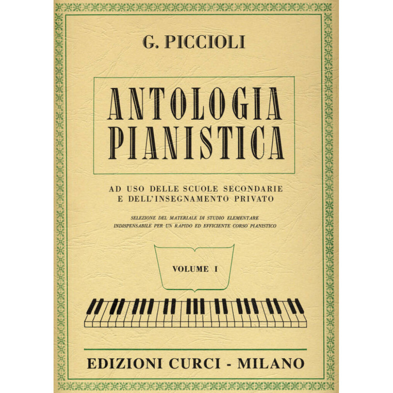 Piccioli Antologia pianistica, spartiti musica classica piuanoforte,