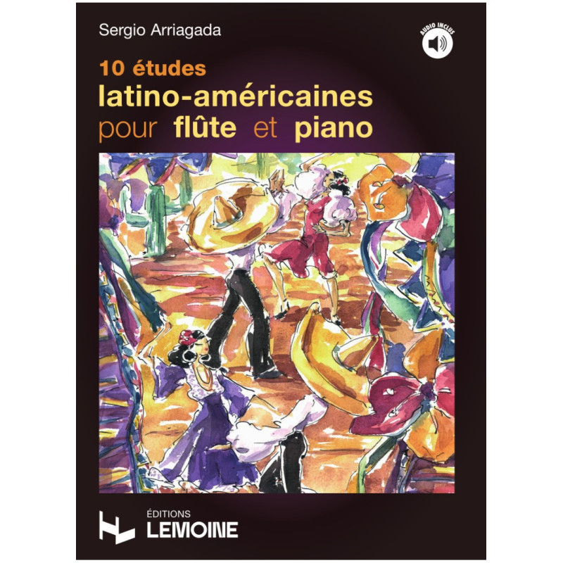 Sergio Arriagada 10 Etudes Latino-Americaines Flute & Piano,