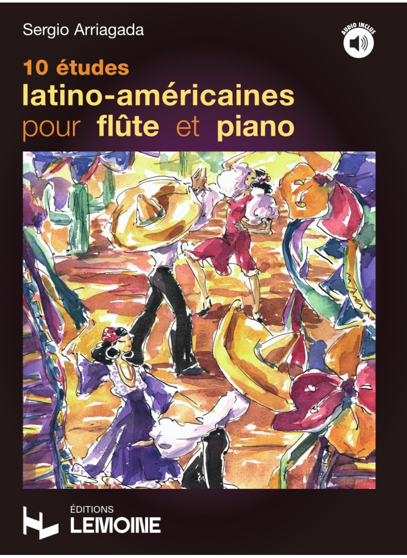 10 Etudes Latino-Americaines pour Flute & Piano 1 (book & Audio Online)