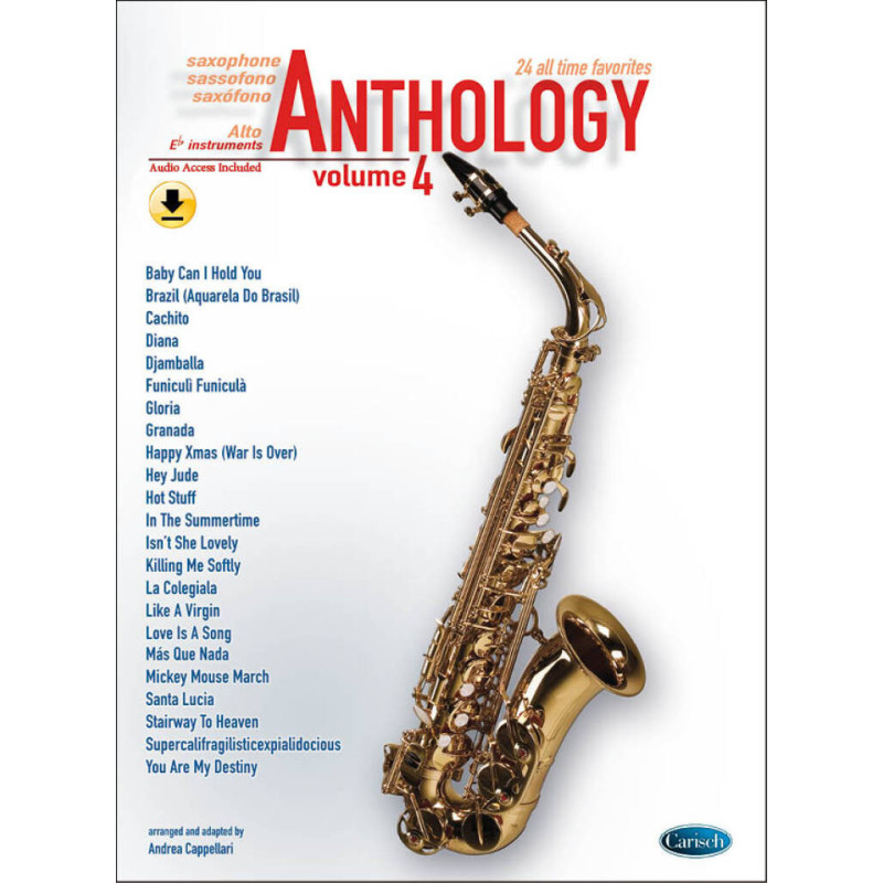 spartiti per sax alto, Anthology 24 All Time Favorites Alto Sax,