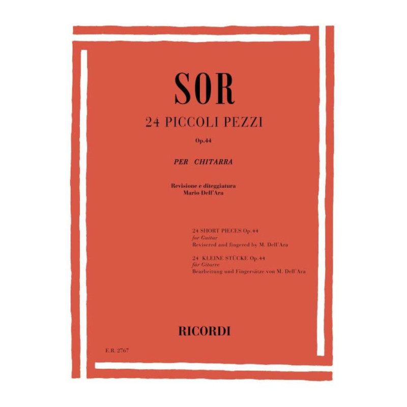Sor 24 piccoli pezzi per chitarra op. 44 www.birdlandjazz.it,