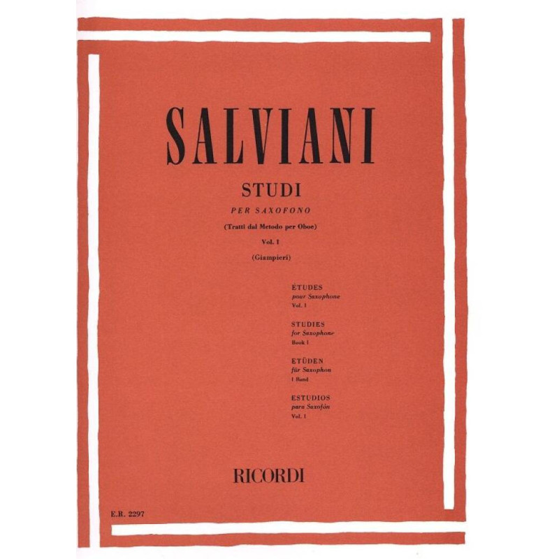 salviani Studi per sassofono www.birdlandjazz.it