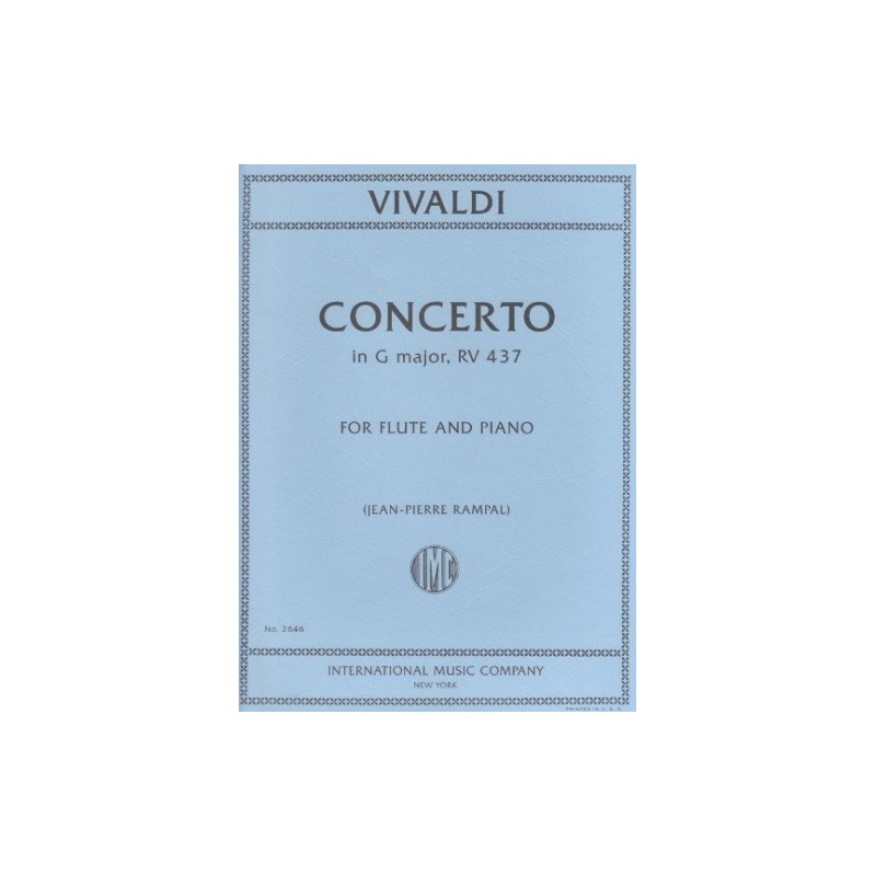 Antonio Vivaldi Concerto in G Major Flauto,