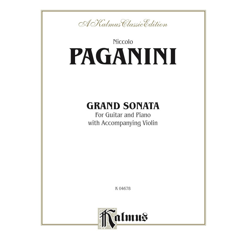Paganini Grand Sonata for Guitar and Piano,