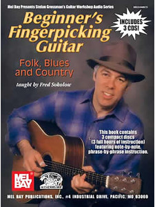 Beginner's Fingerpicking Guitar: Folk, Blues & Country (book/3 CD)