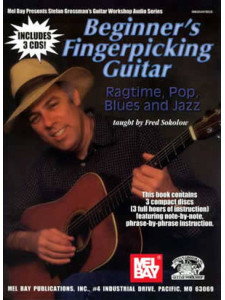 Beginner's Fingerpicking Guitar: Ragtime, Pop, Blues & Jazz (book & 3 CD)
