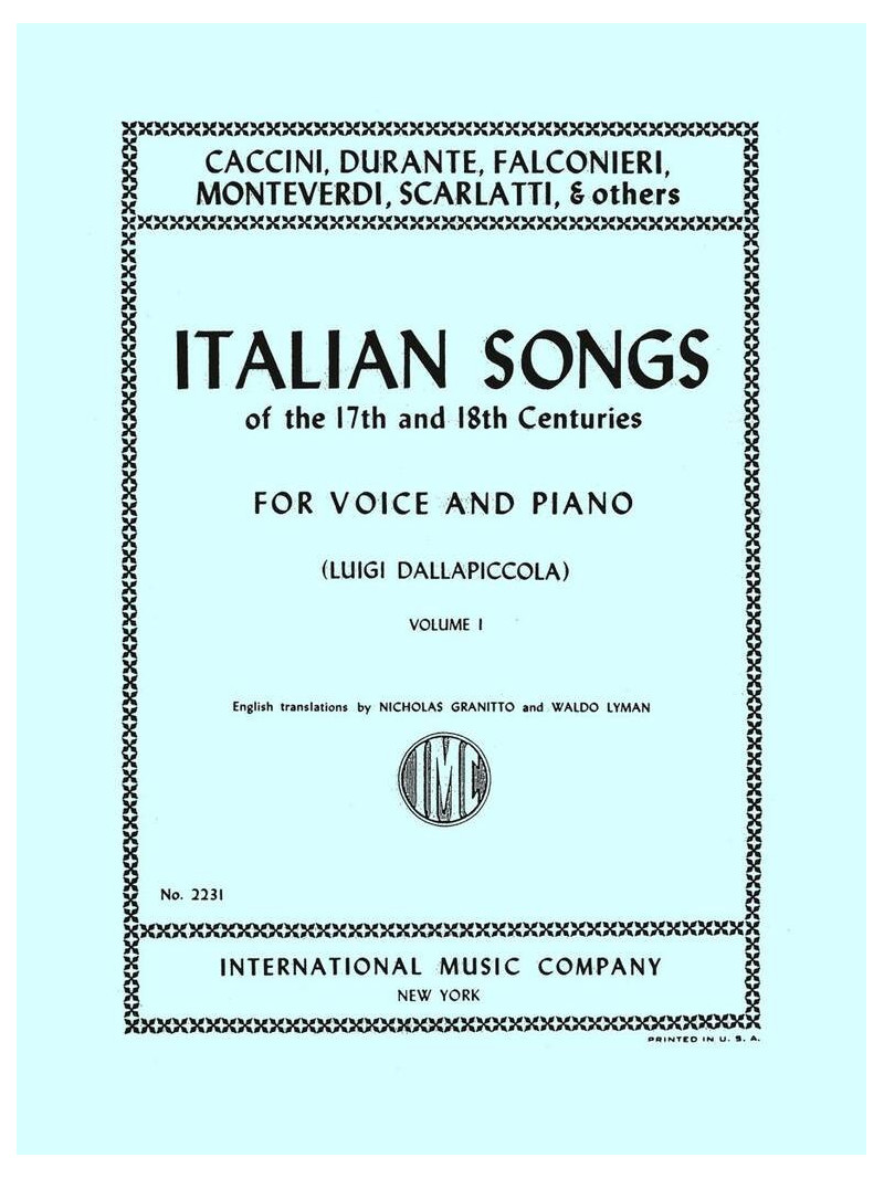 Italian Songs for Voice and Piano