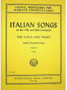 Italian Songs for Voice and Piano