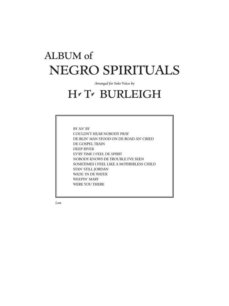 Album of Negro Spirituals
